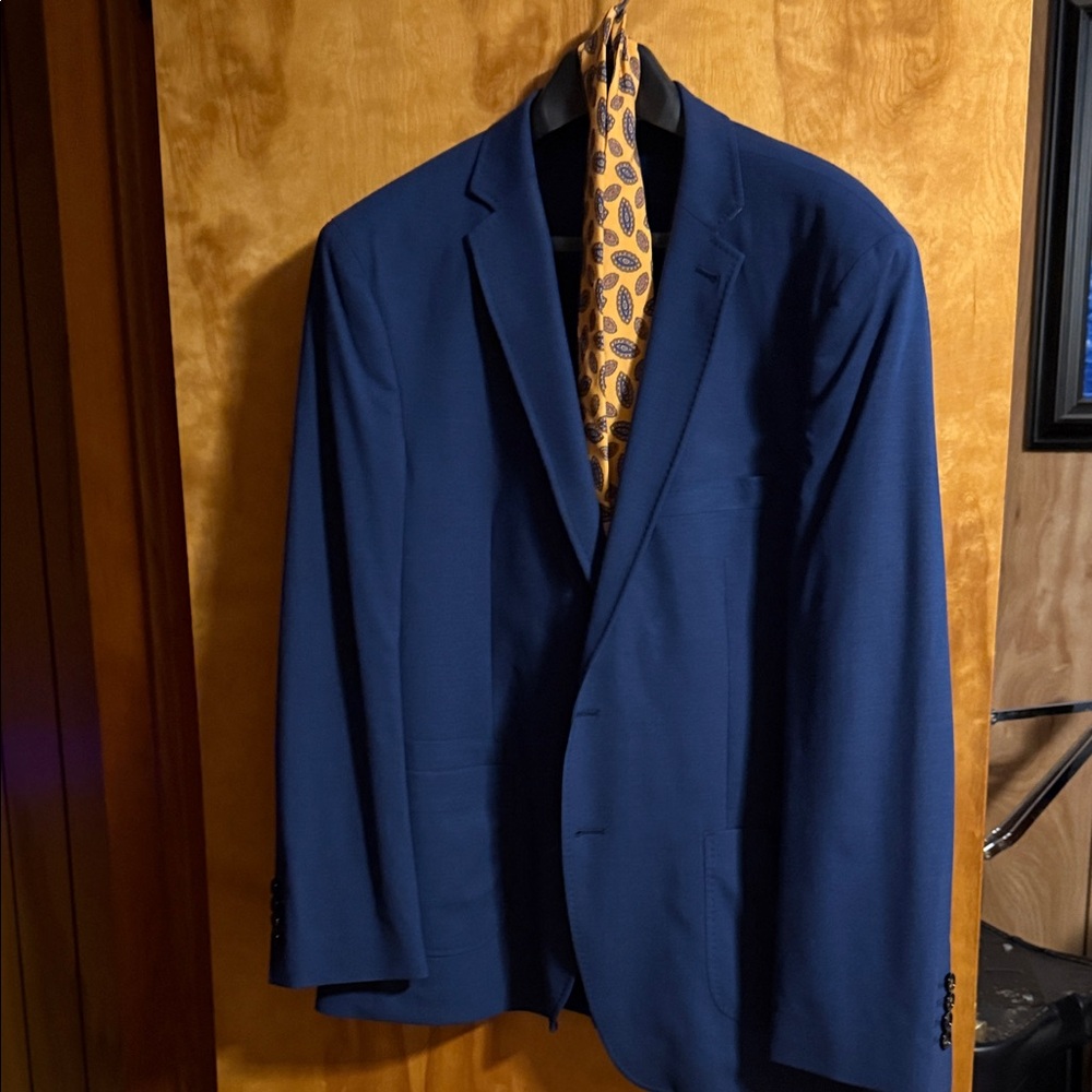 Murano Royal Blue Blazer with Patterned Tie